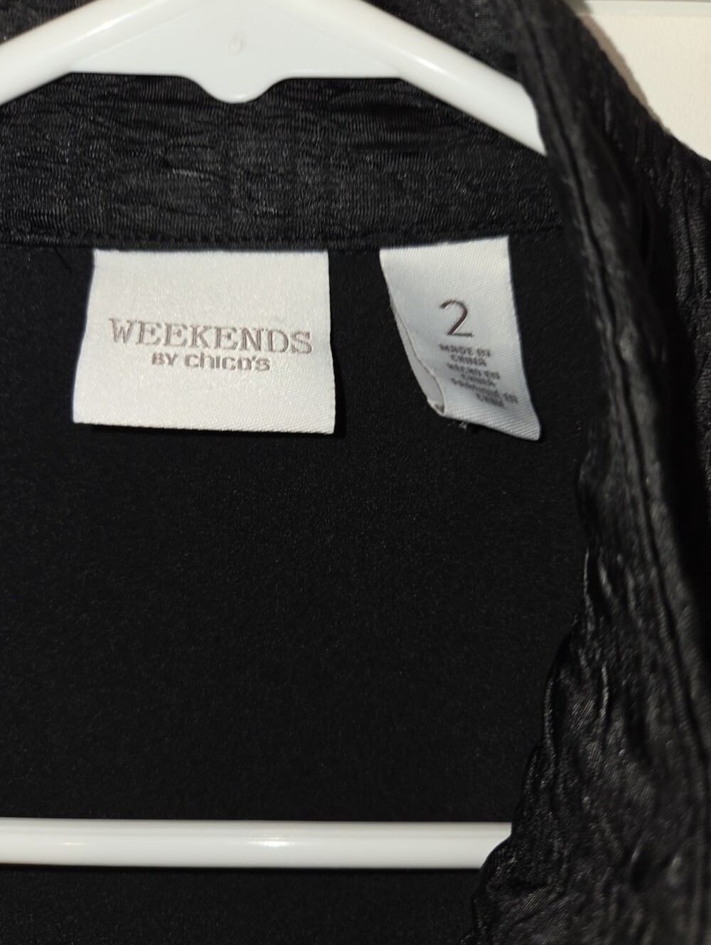 Chico's Weekends Black Jacket - Picture 4 of 6